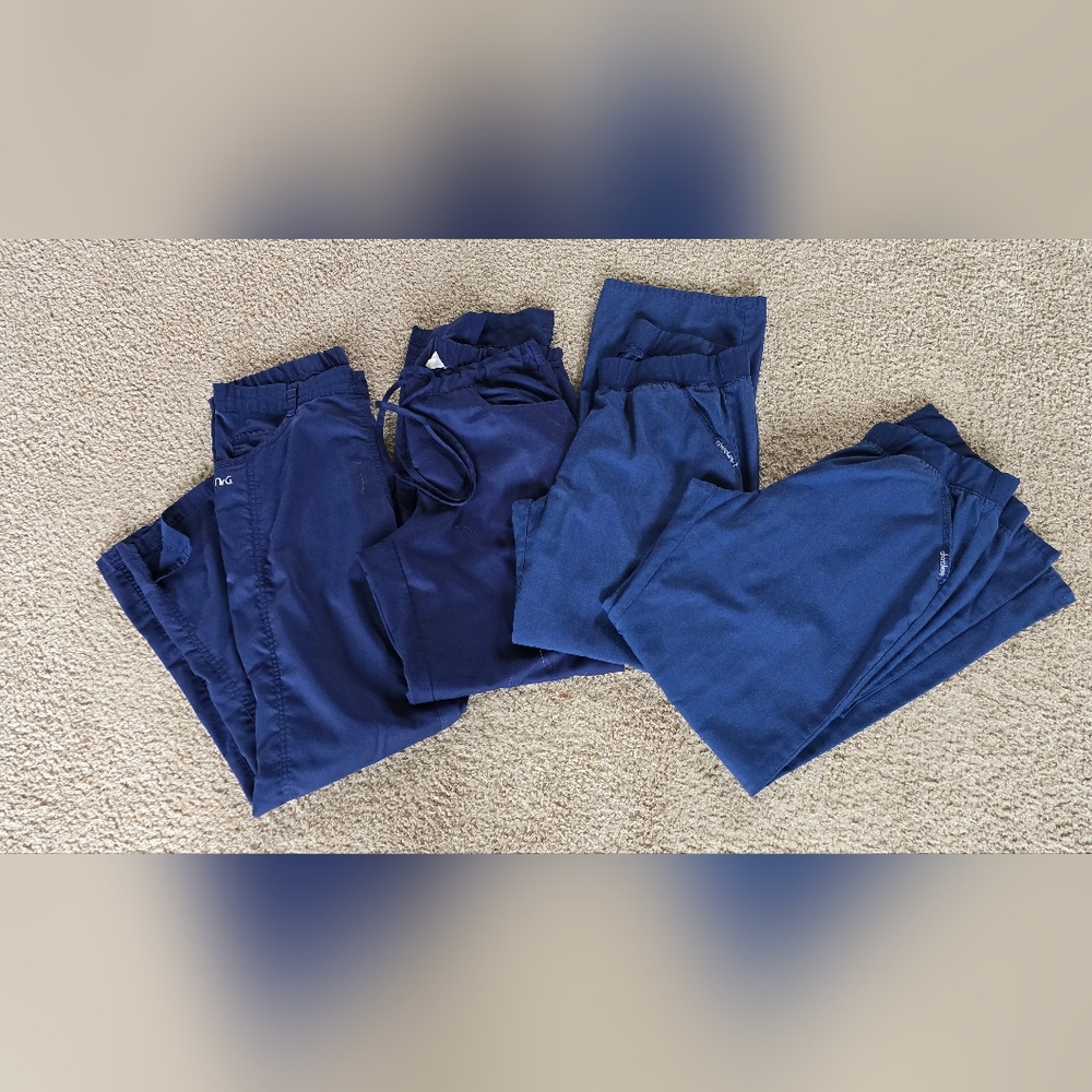 4 pair navy Scrub pants